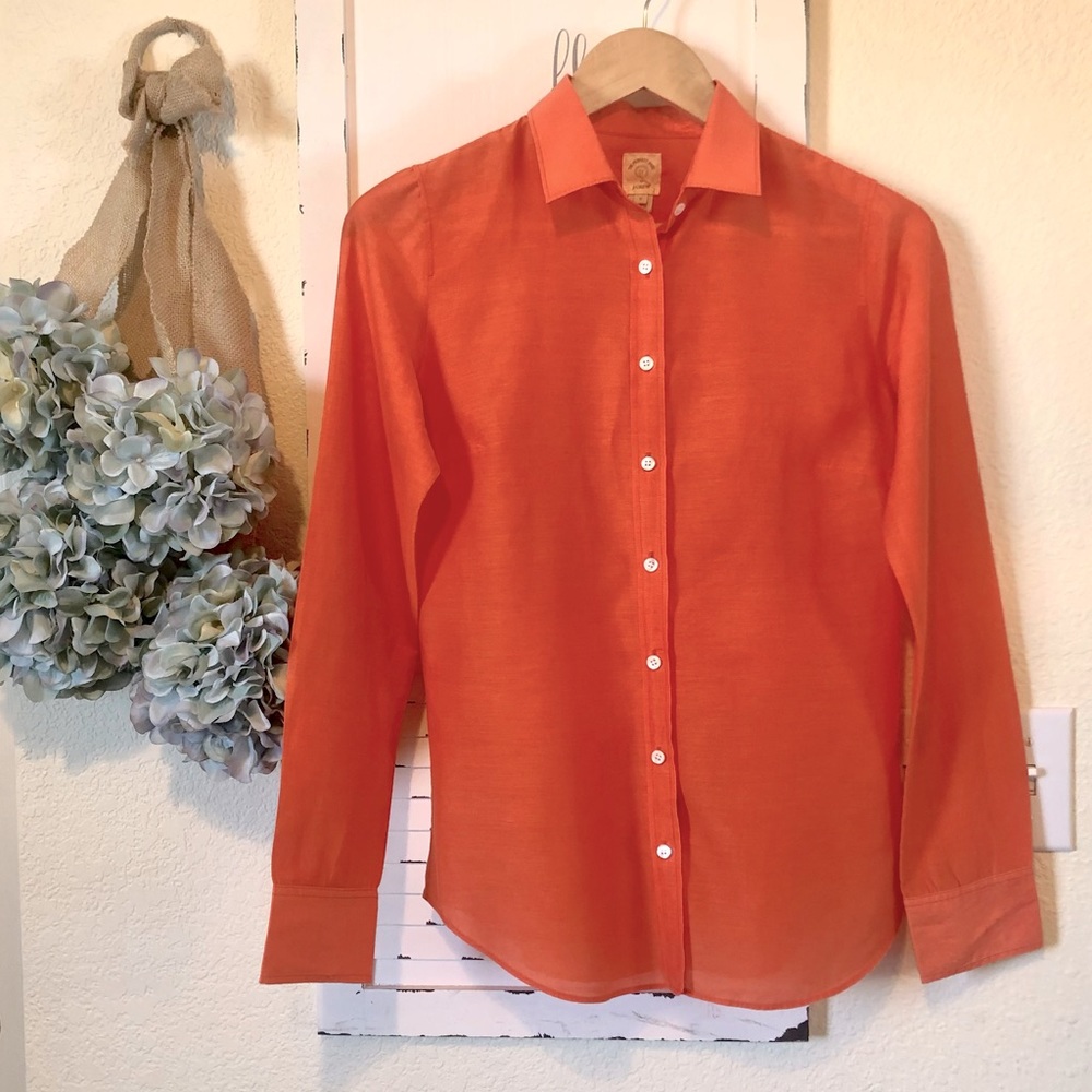 J Crew The Perfect Shirt SZ 2 Cotton/Silk